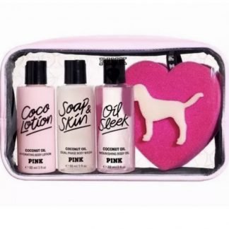 VICTORIA SECRET PINK TRAVEL PACK COCONUT OIL BODY CARE GIFT SET