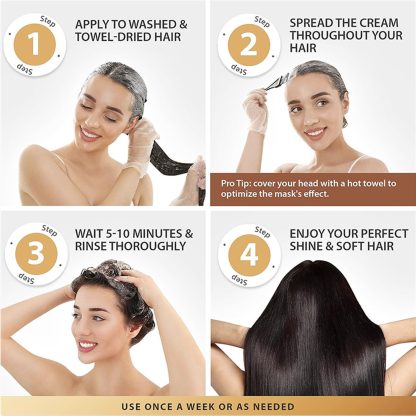 Karseell Collagen Hair Treatment Deep Repair Conditioning Argan Oil  Collagen 500ml - Imagen 3