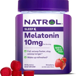 Natrol Melatonin 10mg, Sleep Support, Gummies Strawberry 60