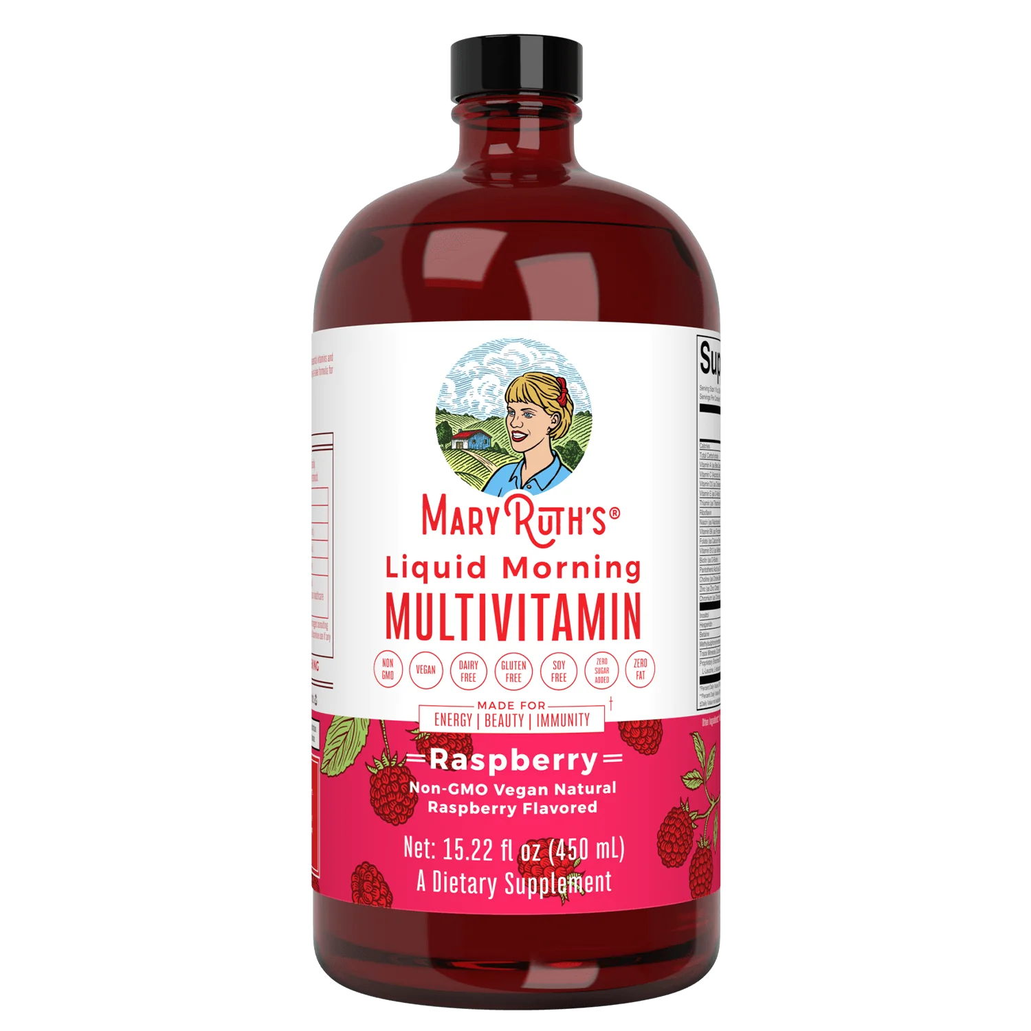MaryRuth's Liquid Morning Multivitamin, Raspberry, 650ml
