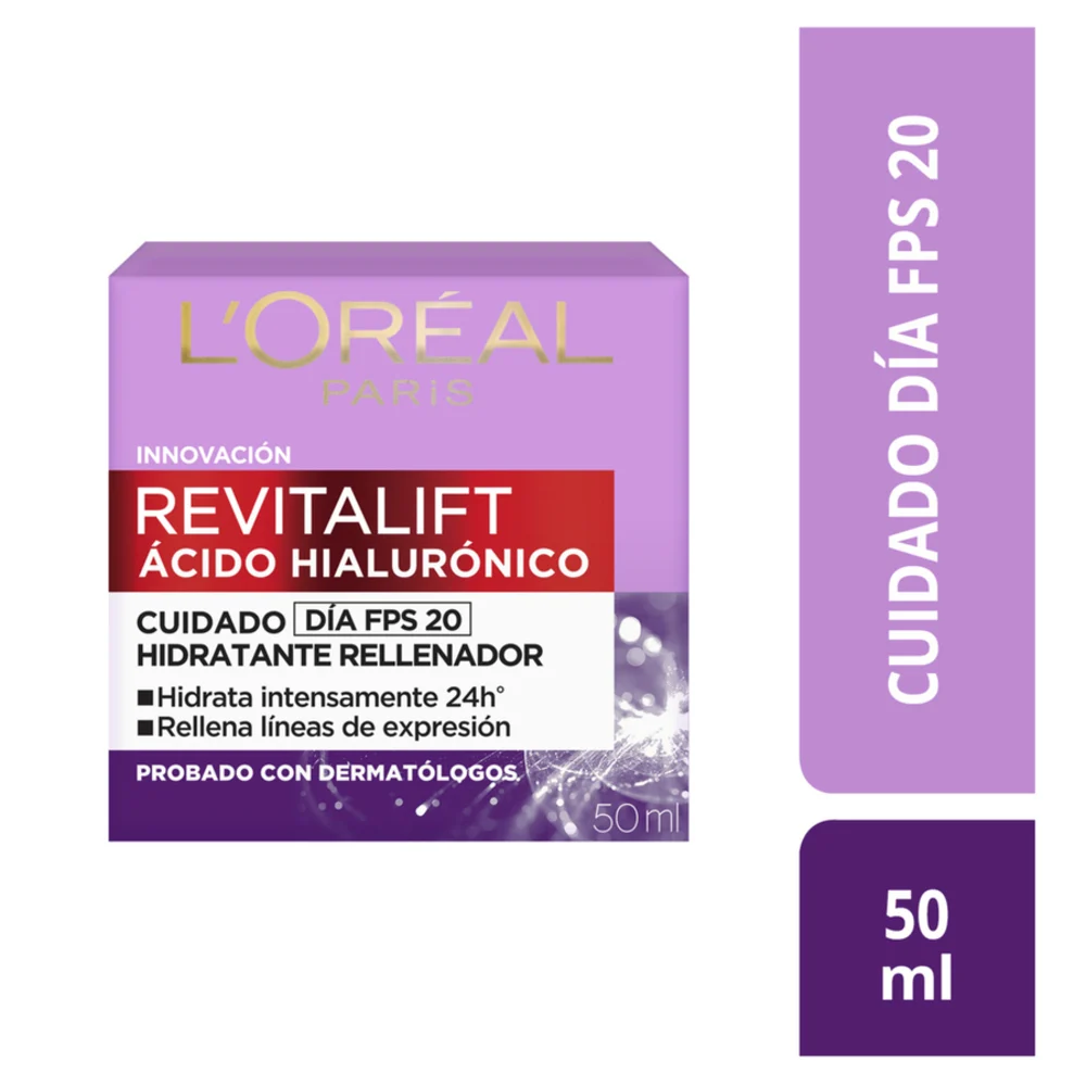 L'Oréal Paris Revitalift Ácido Hialurónico Día FPS 20+  50mL