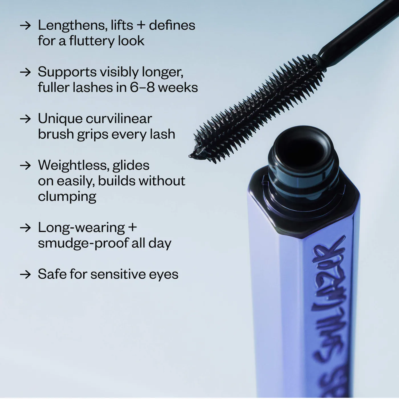 Kosas Soulgazer Lengthening Mascara + Lash Serum in 1 for Sensitive Eyes 4ML - Imagen 2