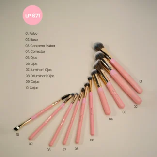 MONTOC Kit de brochas Fluffy x 10 piezas