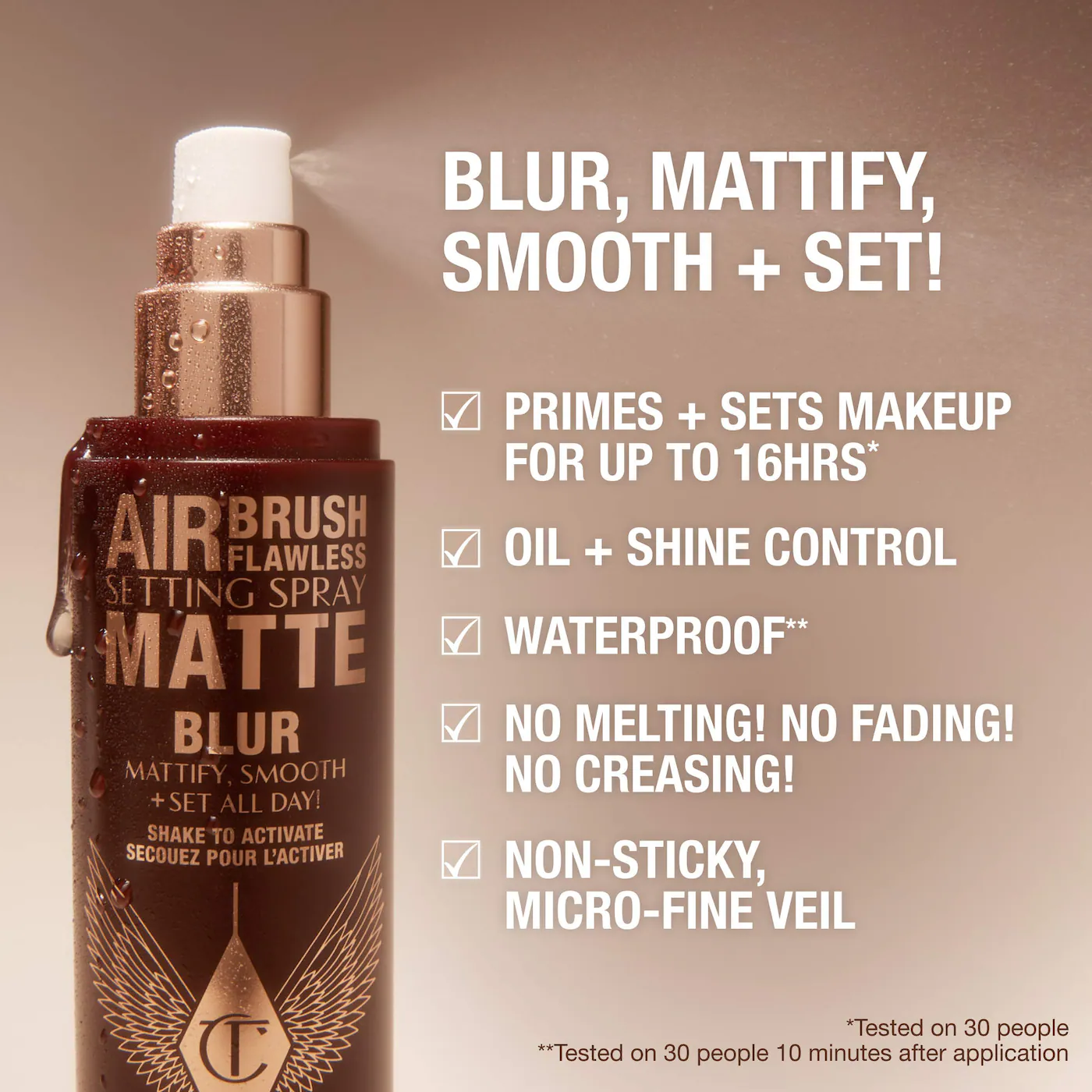 Charlotte Tilbury Airbrush Flawless Matte Blurring & Waterproof Setting Spray - Imagen 7