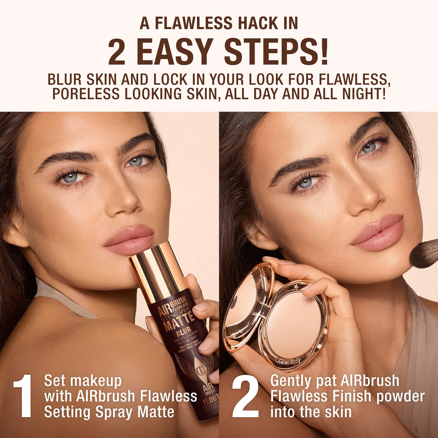 Charlotte Tilbury Airbrush Flawless Matte Blurring & Waterproof Setting Spray - Imagen 4