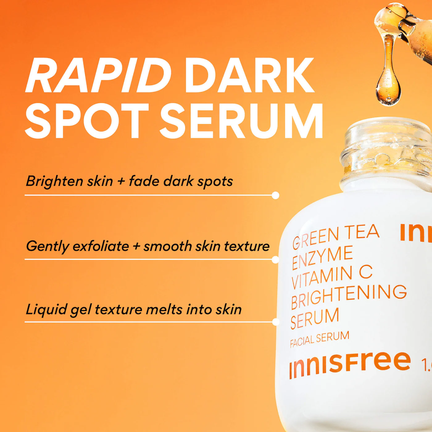 innisfree Rapid Vitamin C Brightening Serum for Dark Spots + Post-Breakout Marks 7ml - Imagen 4
