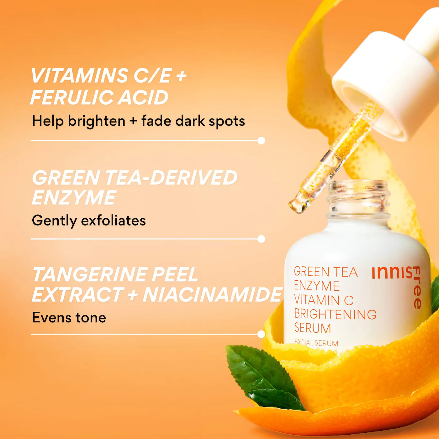 innisfree Rapid Vitamin C Brightening Serum for Dark Spots + Post-Breakout Marks 7ml - Imagen 3