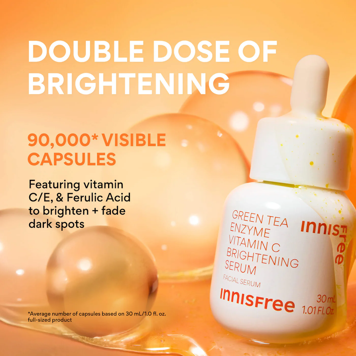 innisfree Rapid Vitamin C Brightening Serum for Dark Spots + Post-Breakout Marks 7ml - Imagen 2