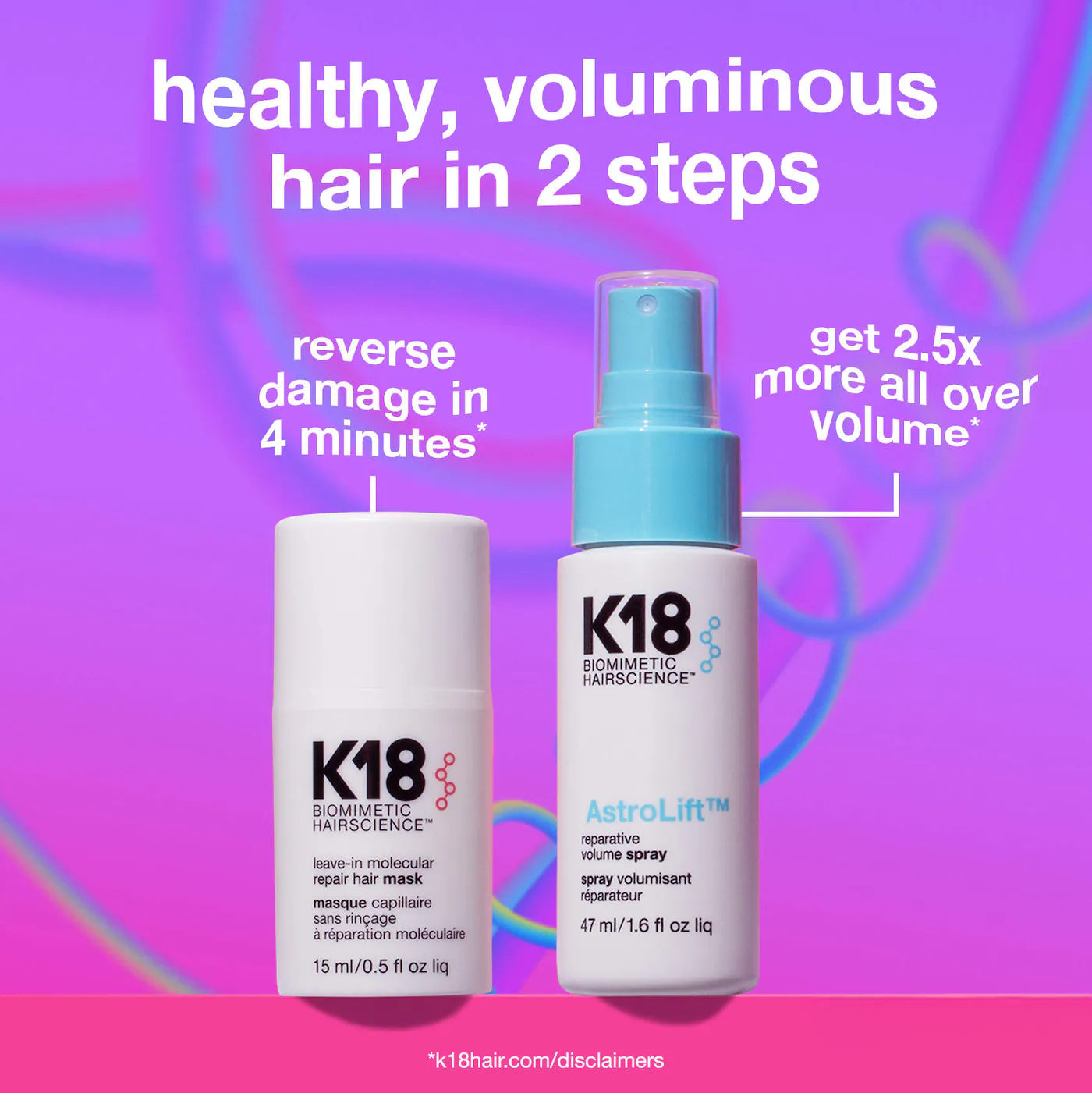 K18 Biomimetic Hairscience Healthy Volume Minis Hair Gift Set - Imagen 8